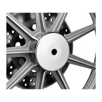  19" Single Disc Cast Front Wheel Hub Cap Chrome 