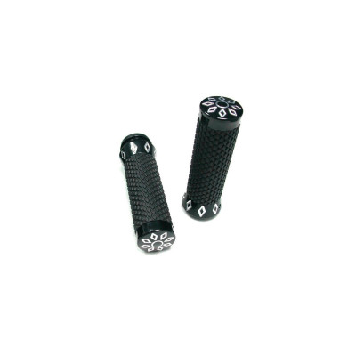  Argyle Grips Black Raw Cut 1" Throttle By Wire 