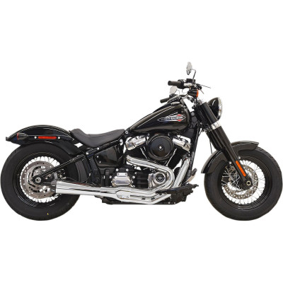 Ligne 2 en 1 Bassani Road Rage 3 - Harley Davidson Softail Fat Bob, Slim de 2018 à 2020 - Chromé