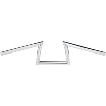 Guidon Biltwell Keystone - Diamètre 1" - Hauteur 5" - Pour accélérateur à cables - Chromé