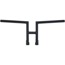 Guidon Biltwell H2 - Diamètre 1" - Hauteur 8" - Percé pour le passage des cables - Noir