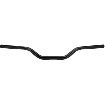 Guidon Biltwell Tracker MID - Diamètre 1-1/8" - Hauteur 3" - Pré percé - Pour accélérateur à cables - Noir
