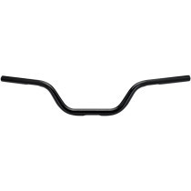 Guidon Biltwell Tracker MID - Diamètre 1-1/8" - Hauteur 4" - Pré percé - Pour accélérateur à cables - Noir