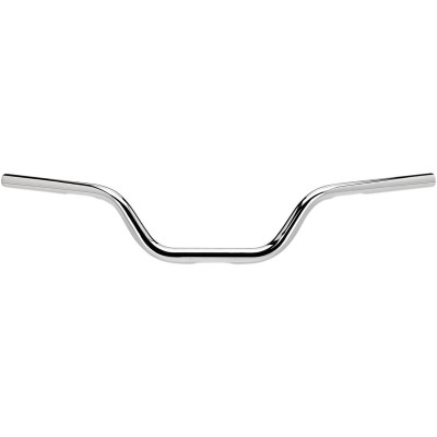 Guidon Biltwell Tracker MID - Diamètre 1-1/8" - Hauteur 4" - Pré percé - Pour accélérateur à cables - Chromé