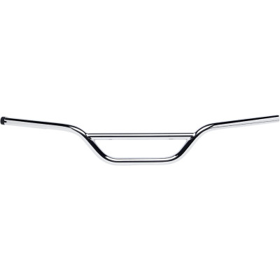 Guidon Biltwell Moto - Hauteur 4.25" - Diamètre 1" - Pré-percé - Pour accélérateur électronique - Chromé