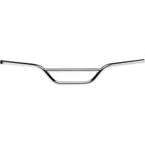 Guidon Biltwell Moto - Hauteur 4.25" - Diamètre 1" - Pré-percé - Pour accélérateur électronique - Chromé