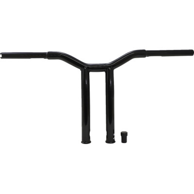 Guidon Burly Dominator Raked - Diamètre 1.25" - Hauteur 12" - Harley Davidson accélérateur électronique (TBW) et câbles - Noir