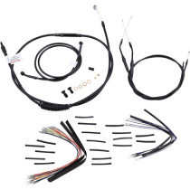 CABLE KIT 16" BLACK VINYL STAINLESS STEEL HANDLEBAR W/O ABS