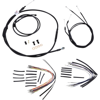CABLE KIT 16" BLACK VINYL STAINLESS STEEL HANDLEBAR W/O ABS