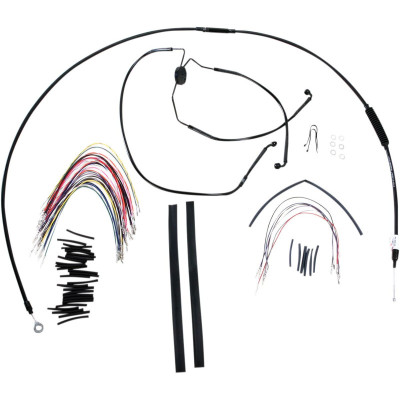 CABLE KIT 16" BLACK VINYL STAINLESS STEEL HANDLEBAR W/O ABS