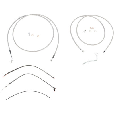CABLE KIT 13" BRAIDED STAINLESS STEEL HANDLEBAR W/ABS