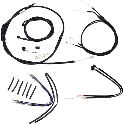 CABLE KIT 16" BLACK VINYL STAINLESS STEEL HANDLEBAR W/O ABS
