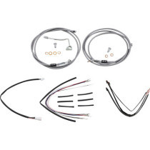 CABLE KIT 18" BRAIDED STAINLESS STEEL HANDLEBAR W/ABS
