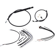 Black Vinyl Jail Bar Cable Kit For 14" Handlebars