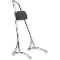Sissy bar Burly Tall - Hauteur 20" avec dosseret - Pour Harley Davidson Sportster de 1996 à 2003 - Chrome