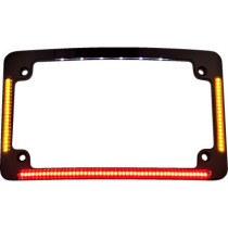 Entourage de Plaque Incurvé à LED Custom Dynamics - 3 en 1 - Harley Davidson - Noir brillant