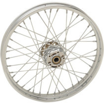 WHEEL FRONT 40 SPOKE 21" x 2.15" CHROME