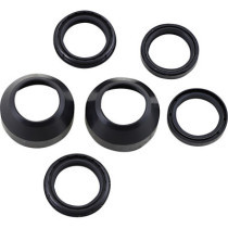 Kit de joints Spi + caches poussières - 4,1cm 1,60" - Harley Davidson Dyna de 1984 à 2005, Softail de 1984 à 2013 - noir