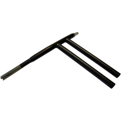 Guidon T-Bar Zéro Buffalo 1,25" - h 35,6cm 14" - retour 12,5cm 5" - l 73,5cm 29" - Harley Davidson - noir
