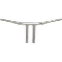Guidon Big Buffalo Chopper T-Bar 1,5" pré percé - h 25,5cm 10" - retour 10 cm 4" - l 77,5cm 30-1/2" - Harley Davidson - chromé
