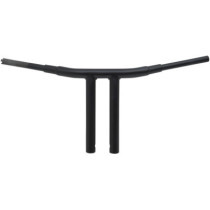Guidon Big Buffalo Chopper T-Bar 1,5" pré percé - h 30,5 cm 12" - retour 10 cm 4" - l 77,5cm 30-1/2" - Harley Davidson - noir