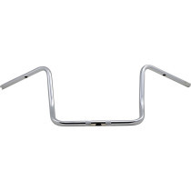 Guidon Ape Hanger 1" pré percé - hauteur 35,5cm 14" - retour 19cm 7-1/2" - largeur 97cm 38" - Harley Davidson - chromé