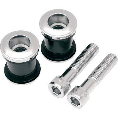 Kit de silents blocs de riser de guidon - encastrables - Harley Davidson - chromé