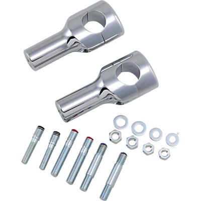 Risers Big Buffalo - Hauteur 4" - Harley Davidson avec Guidon de 1.5" - Chromé