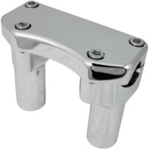 Risers de guidon Buffalo Dritto 1" avec pontet - élévation 7,62cm 3" - Harley Davidson - chromé