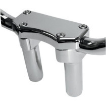 Risers de guidon Buffalo Dritto 1" avec pontet - élévation 10cm 4" - Harley Davidson - chromé