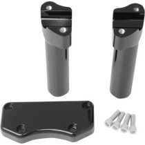 Risers de guidon Buffalo Dritto 1" avec pontet - élévation 15cm 6" - Harley Davidson - noir