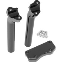 Risers de guidon Buffalo 1" de retour 38,1mm 1-1/2" avec pontet - élévation 24cm, 9-1/2" - Harley Davidson - noir