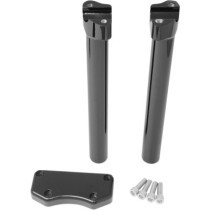 Risers de guidon Buffalo Dritto 1" avec pontet - élévation 30,5 cm, 12" - Harley Davidson - noir