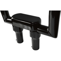 Risers de guidon Buffalo Dritto 1" avec pontet - élévation 10cm 4" - Harley Davidson - noir