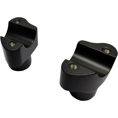 Risers de guidon 1" Buffalo Dritto - élévation 38,1mm, 1-1/2" - Harley Davidson - noir