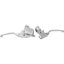 Kit leviers d'embrayage et de frein - 15mm, 19/32" - sans ABS double disque - Harley Davidson Touring de 2008 à 2013 - chromé