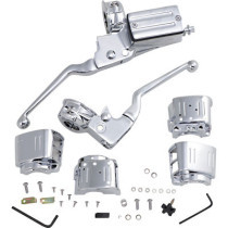 Kit de commandes au guidon sans interrupteurs - double disque - 17,5mm, 11/16" - Harley Davidson Big Twin, Sportster - chromé