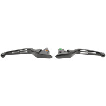 Leviers de frein et d'embrayage Wide Blade Slotted - Harley Davidson Softail de 2015 à 2017 - noir