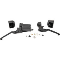 Kit de commandes guidon double disque - 17,5mm, 11/16" - Harley Davidson de 1984 à 1995 - noir