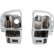 Caches commodos (avec radio, régulateur de vitesse) - Harley Davidson Touring de 2008 à 2013 - chromé