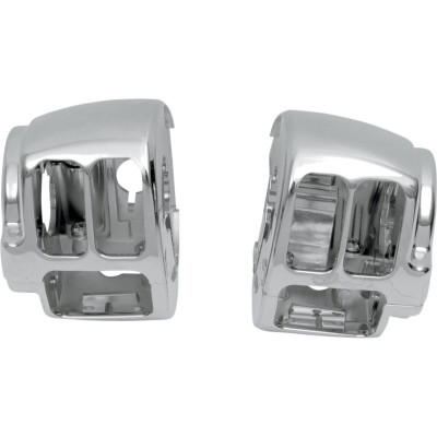 Caches commodos - inférieur côté droit - Harley Davidson Dyna, Softail, Sportster à partir de 2011 - chromé