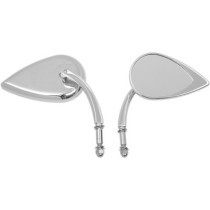 Rétroviseurs Teardrop - Tige 9cm - Harley Davidson - chromé