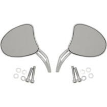 Rétroviseurs Tapered - Tige courte Slotted - Harley Davidson - chromé