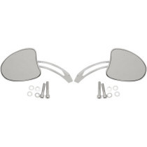 Rétroviseurs Tapered - Tige longue Slotted  - Harley Davidson - chromé
