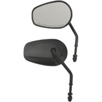 rétroviseurs Teardrop type origine - Harley Davidson - Tige courte - Noir