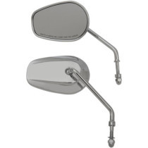 rétroviseurs Teardrop type origine - Harley Davidson -  Tige longue - Chromé