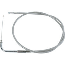 Câble d'accélérateur - L 100,5cm, 39-1/2" - 70° - Harley Davidson FLHT, FLTR, FLHX de 2002 à 2007 - inox tressé