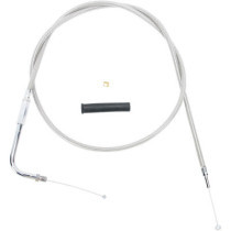 Câble d'accélérateur - L 115,5cm, 45-1/2" - Harley Davidson Big Twin de 1990 à 1995 - inox tressé