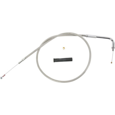 Câble de gaz de retour - L 80,5cm, 31-3/4" - Harley Davidson Sportster de 1996 à 1998 - inox tressé