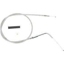 Câble de gaz de retour - L 115,5cm, 45-1/2" - Harley Davidson à partir de 1996 - inox tressé